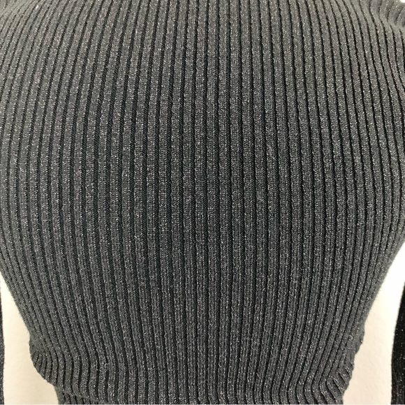 Guess Metallic Ribbed Knit Lace Up Corset Bodycon Dress Retro Y2K - Picture 7 of 12